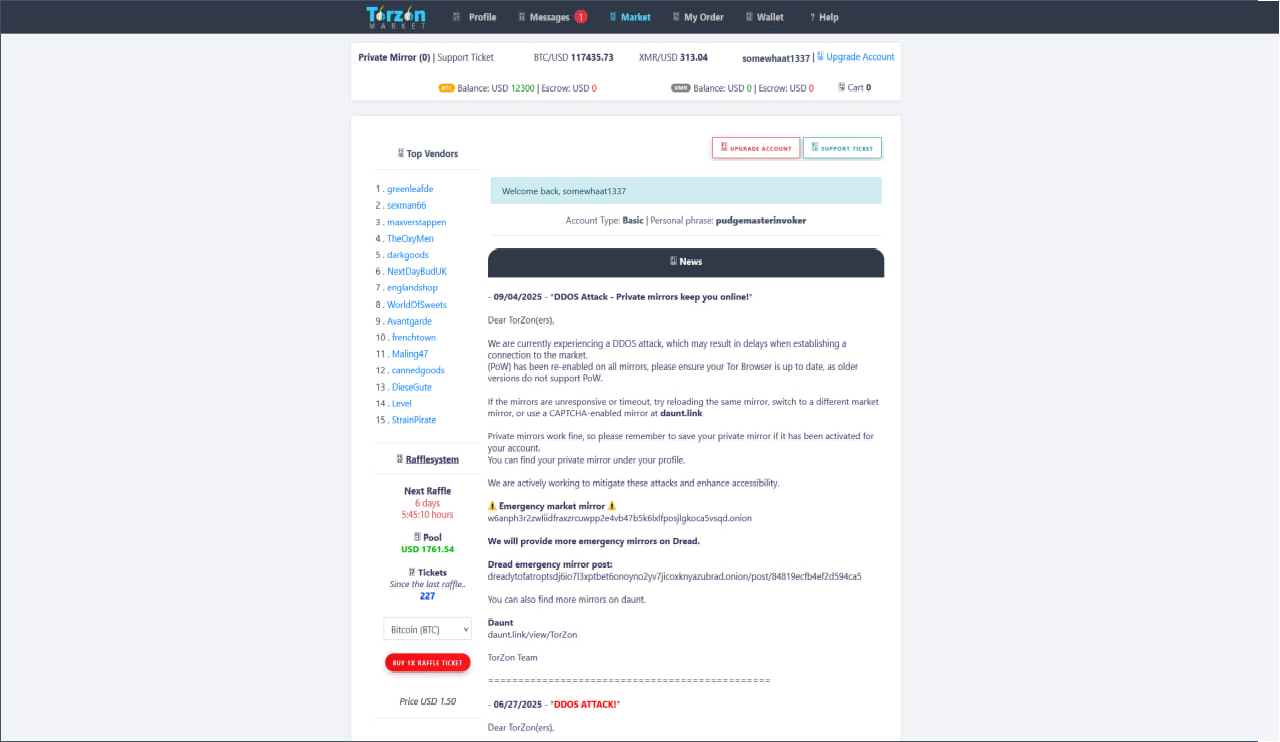 torzon dashboard